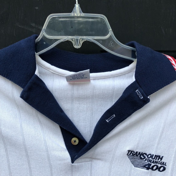 Men’s White with Blue Collar Short Sleeve Shirt - Picture 3 of 8
